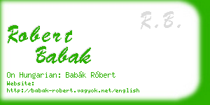 robert babak business card